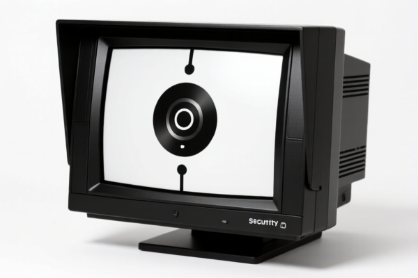 Black and White Security Monitor
