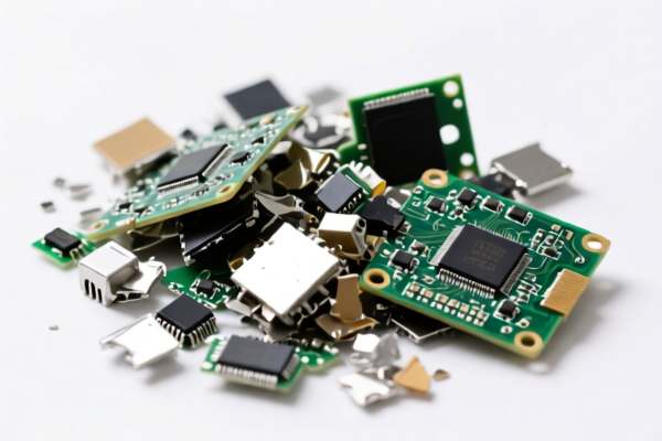 Crushed Electronic Waste with PCBs