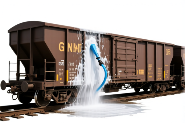Railway freight car washer