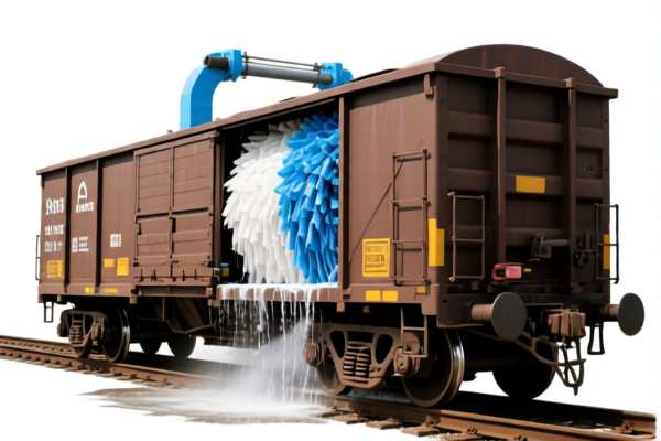 Railway freight car washer