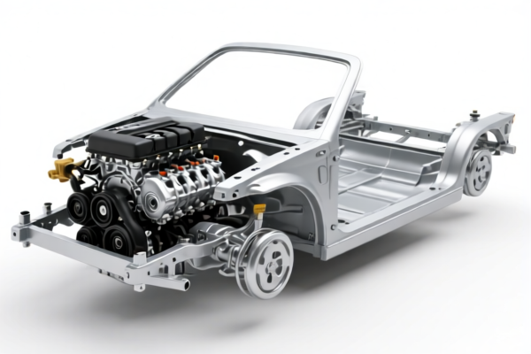 Chassis with Engine for Automobiles