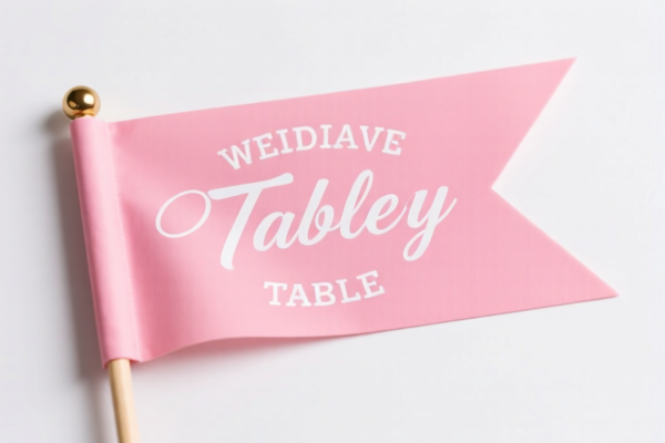 Image for WEDDING TABLE FLAGS PACK OF 10 PINK