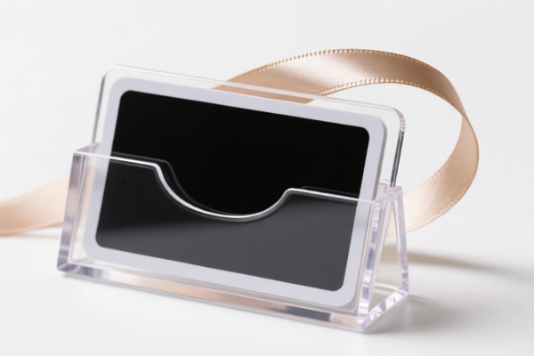 Acrylic Card Holder with Ribbon