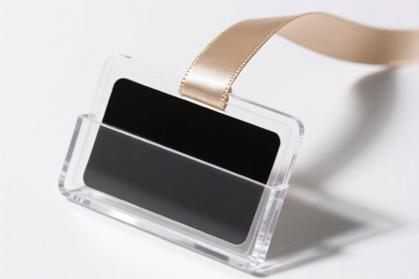 Acrylic Card Holder with Ribbon