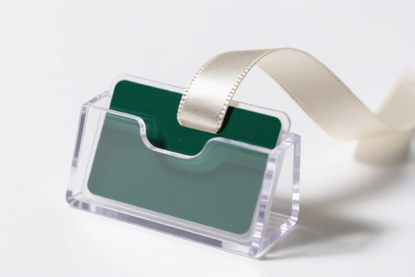 Acrylic Card Holder with Ribbon