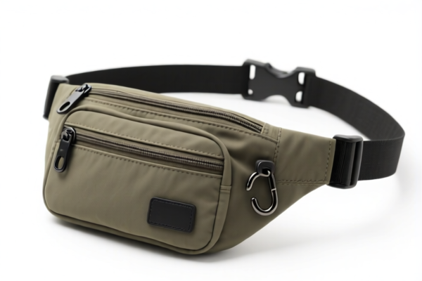 Adjustable Waist Bag with Hook Closure