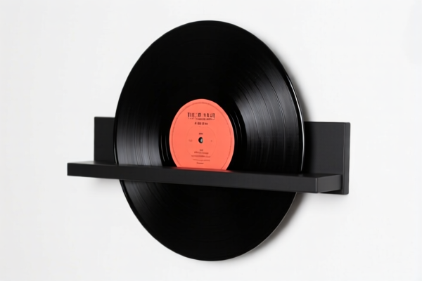 Black Vinyl Record Wall Mount Display Rack
