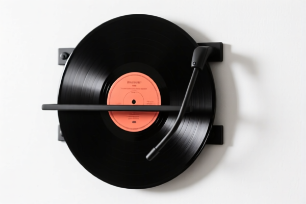 Black Vinyl Record Wall Mount Display Rack