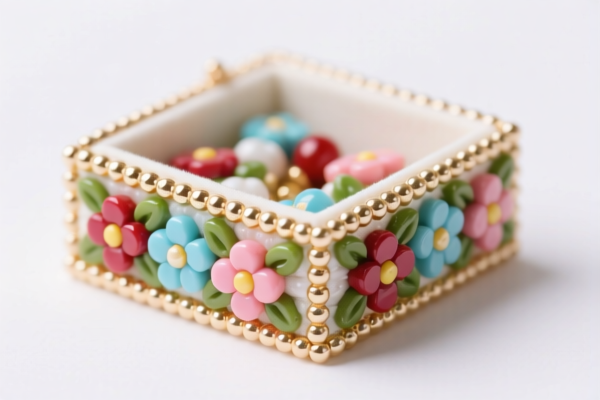Boxed Floral Beads