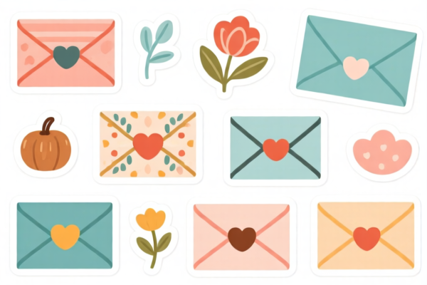 Decorative Card Envelope Stickers