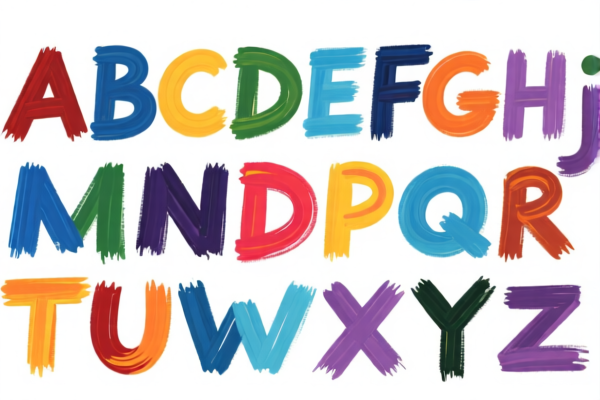 Digital Alphabet Painting Template