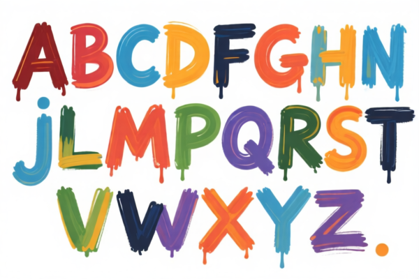 Digital Alphabet Painting Template