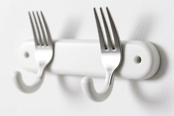 Double Fork Hanger White