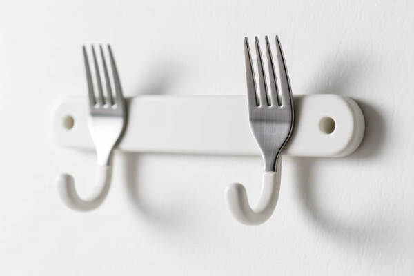 Double Fork Hanger White