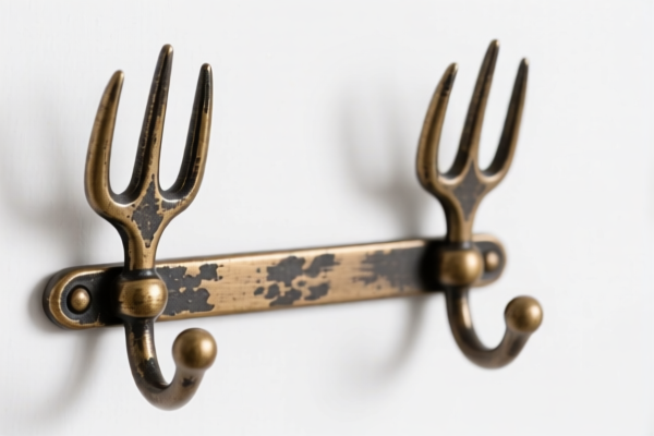 Double Forked Retro Coat Hook