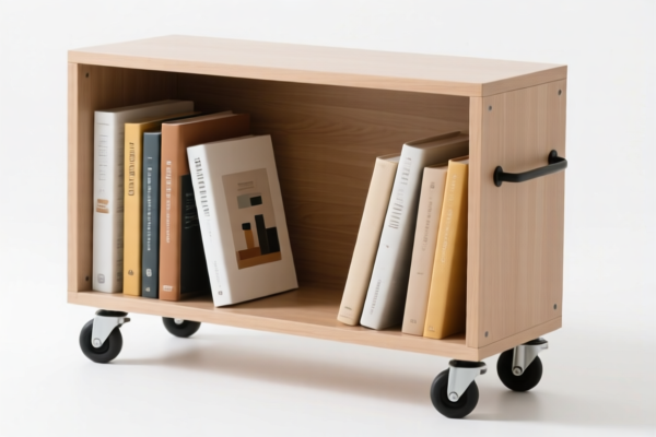 Image for MOBILE BOOKSHELF ON WHEELS