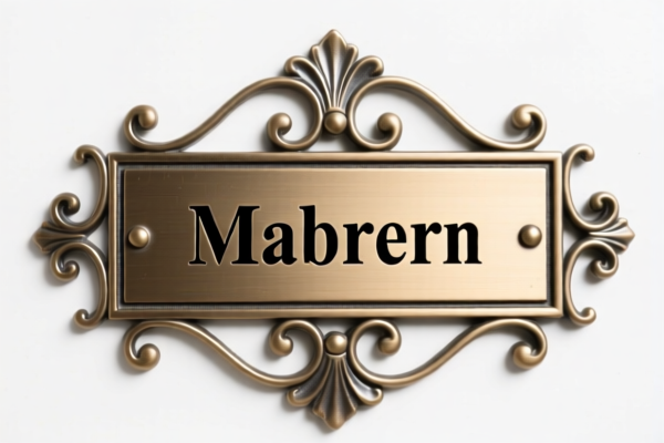 Metal Decorative Nameplate