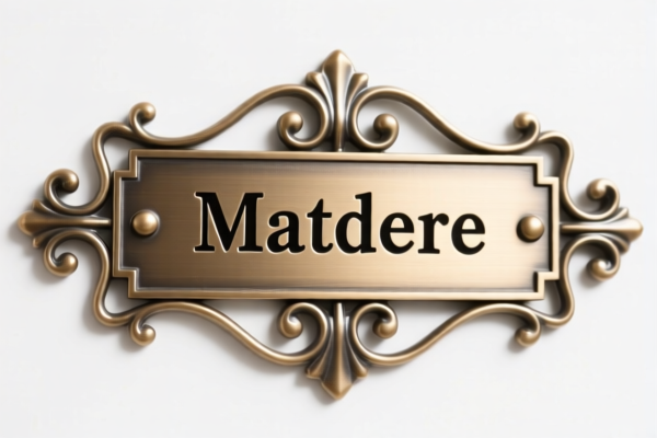 Metal Decorative Nameplate