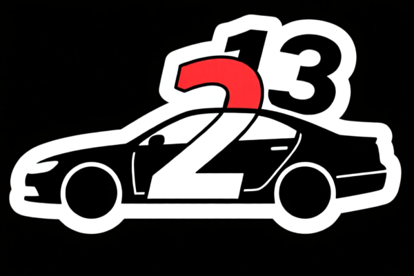 Numbered Car Decal