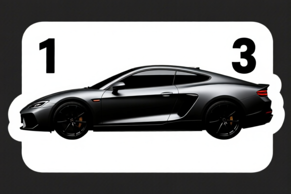 Numbered Car Decal
