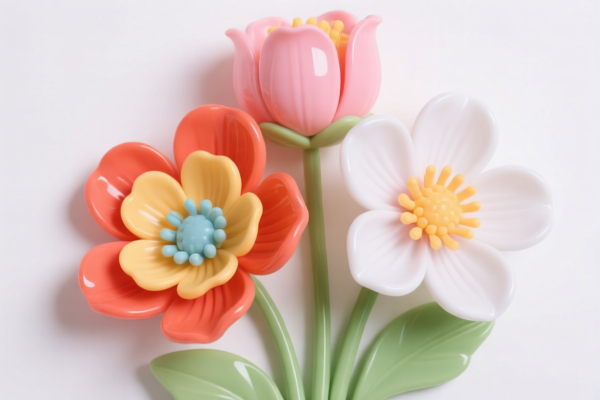 Plastic Decorative Art Flowers