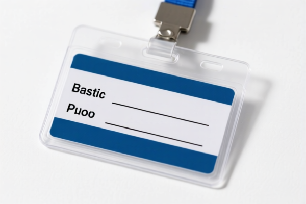 Plastic Name Tag