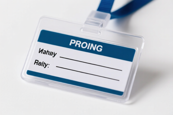 Plastic Name Tag