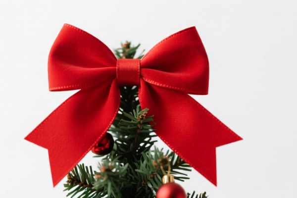 Red Christmas Tree Top Bow