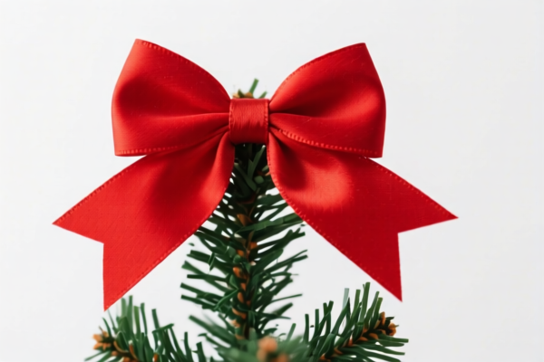 Red Christmas Tree Top Bow