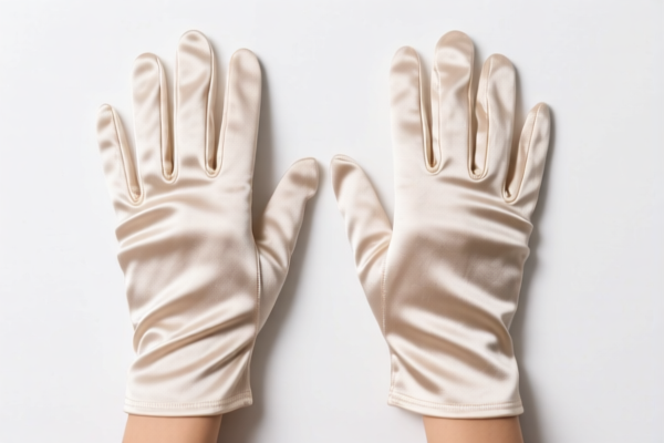Short Satin Elastic Gloves