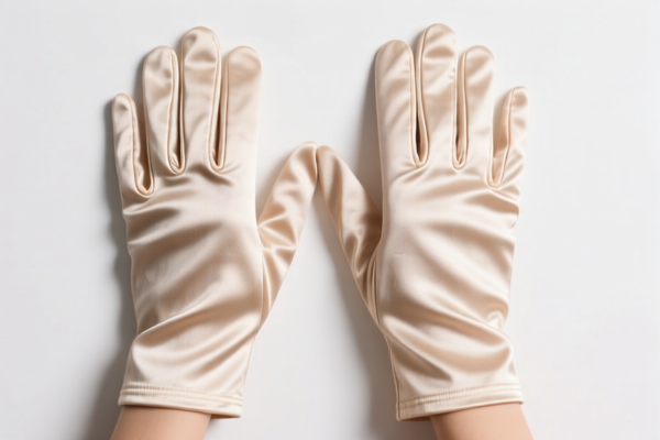 Short Satin Elastic Gloves