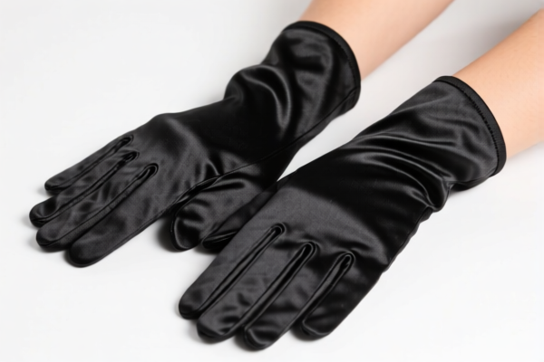 Short Satin Elastic Gloves