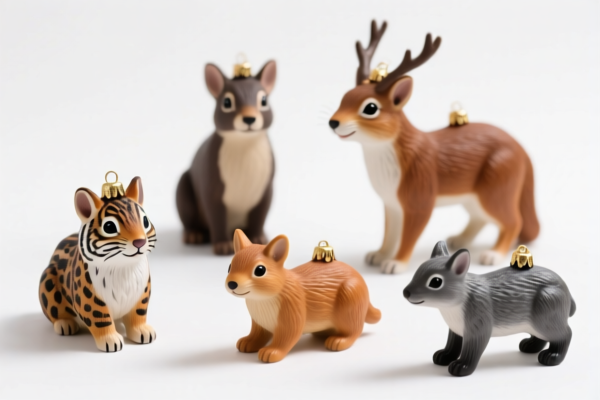 Simulated Animal Ornament Set