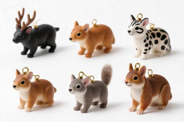 Simulated Animal Ornament Set