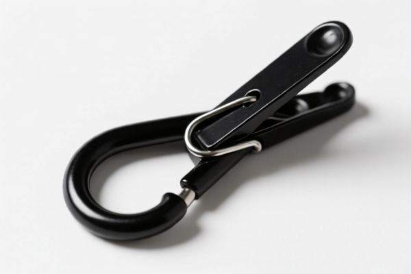 Spring clip hook black