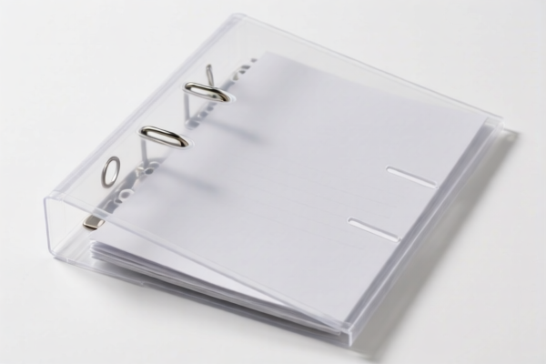 Transparent File Folder with Loose Leaf Holes