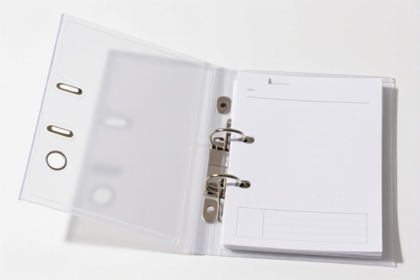 Transparent File Folder with Loose Leaf Holes