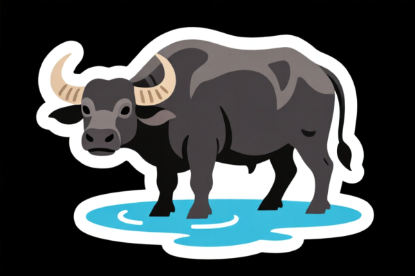 Water Buffalo Creative Sticker