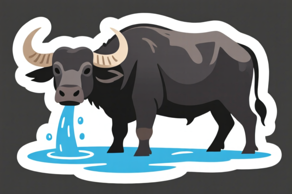 Water Buffalo Creative Sticker