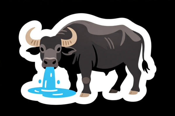 Water Buffalo Creative Sticker