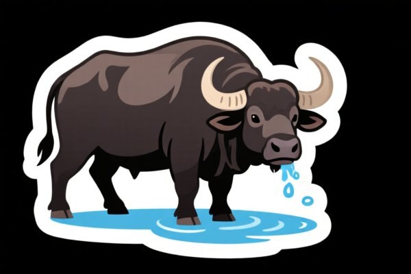 Water Buffalo Creative Sticker