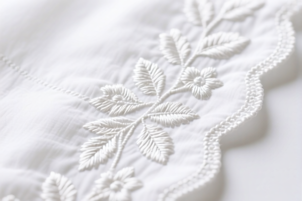White Embroidered Fabric