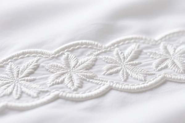 White Embroidered Fabric