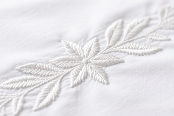White Embroidered Fabric