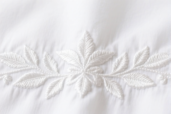 White Embroidered Fabric