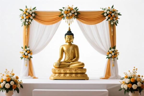 Image for buddhist wedding stage decoration
