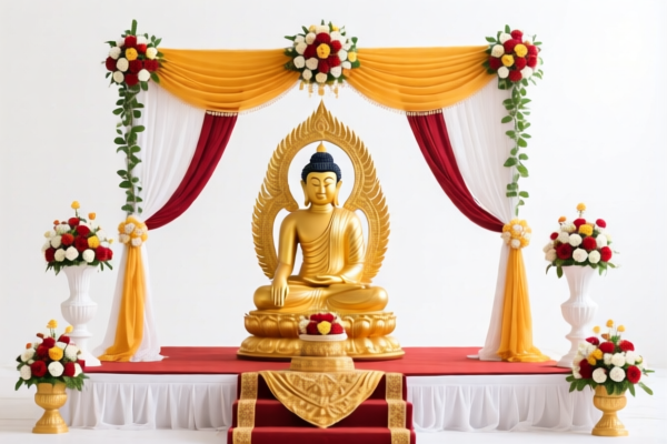 Image for buddhist wedding stage decoration