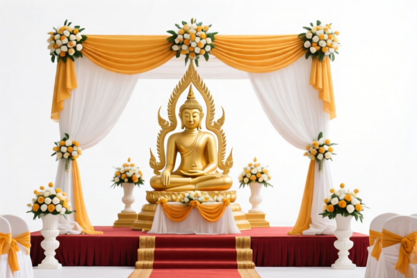 Image for buddhist wedding stage decoration